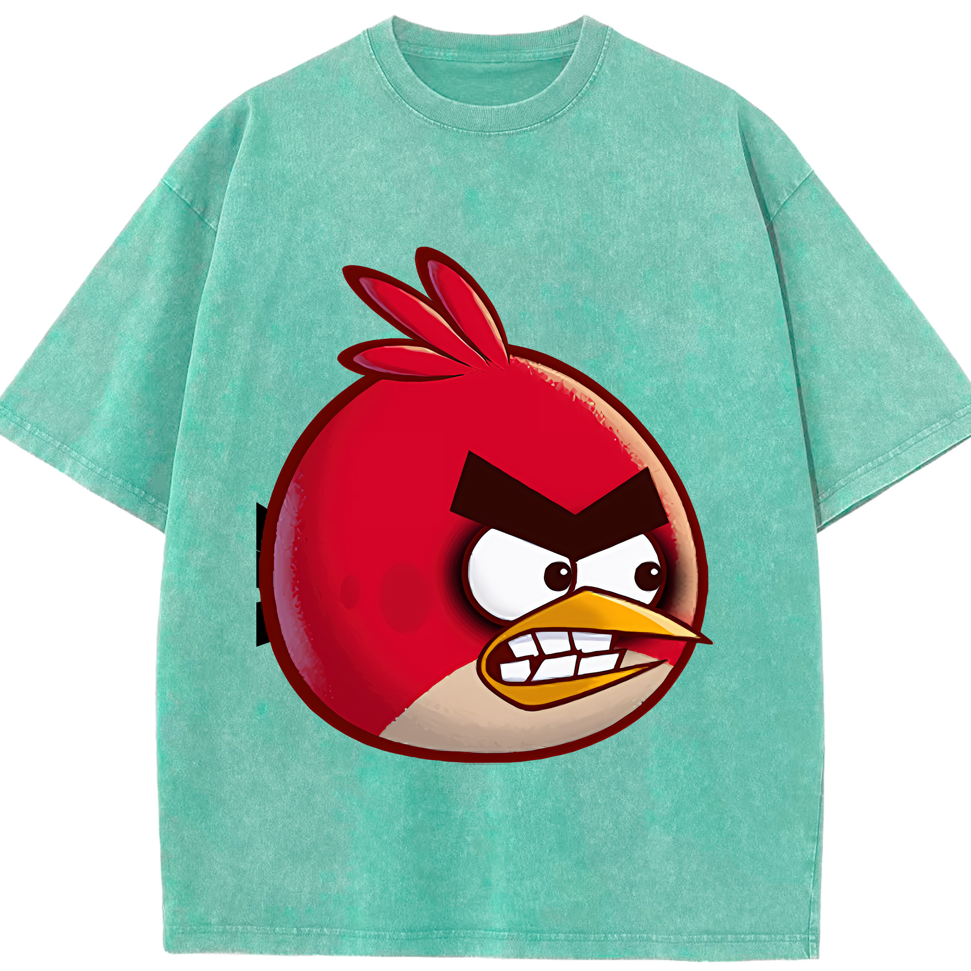 （画像用） Angry Birds アングリーバード 綿100% ヴィンテージ風 半袖Tシャツ（フロントプリント）